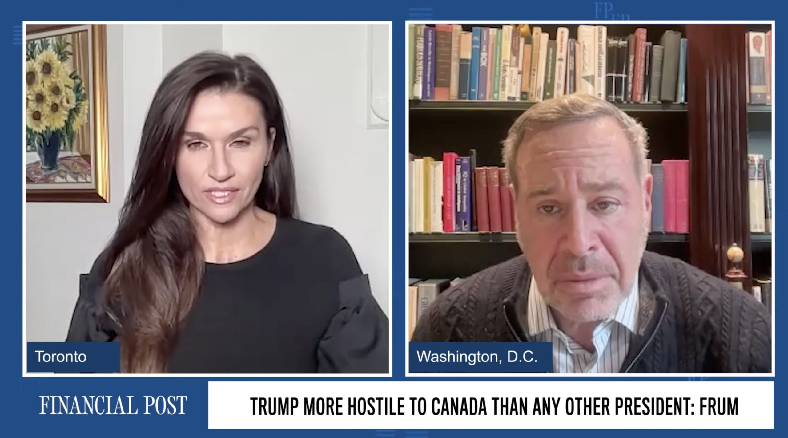 David Frum, staff writer at The Atlantic magazine, talks with Financial Post's Larysa Harapyn about how to filter the fact from the fiction with Trump's threats going into a second administration